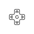 Console game controller line icon Royalty Free Stock Photo