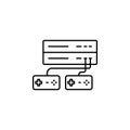 console, game, game controller icon. Simple thin line, outline vector of esport icons for UI and UX, website or mobile application Royalty Free Stock Photo