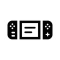 Console, game, video icon. Black vector graphics Royalty Free Stock Photo