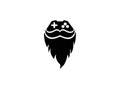 Console gamer and beard and moustache face symbol gaming vector play games logo design illustration on white background Royalty Free Stock Photo