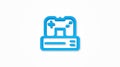 Console and joystick, gaming 3d realistic line icon. vector illustration