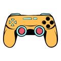 Console joystick icon cartoon