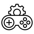 console management Icon. User interface Vector Illustration, As a Simple Vector Sign and Trendy Symbol in Line Art Style, for