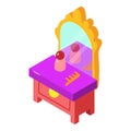 Console mirror icon, isometric style