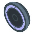 Console system icon isometric vector. Digital car music
