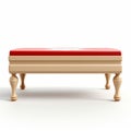 Console Table 3d Render With Beige Ottoman Flag Royalty Free Stock Photo