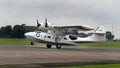 Consolidated Catalina PBY amphibious flying boat vintage patrol bomber. Royalty Free Stock Photo