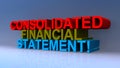 Consolidated financial statement on blue