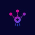 Consolidation or merge icon with gradient
