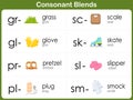 Consonant Blends Worksheet for kids