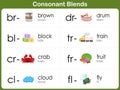 Consonant Blends Worksheet for kids