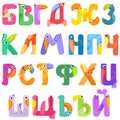 Consonants of the Cyrillic alphabet like birds