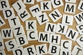 Consonants lying on school desk Royalty Free Stock Photo