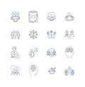 Consortium nerk line icons collection. Collaboration, Partnership, Alliance, Group, Nerk, Joining, Unity vector and