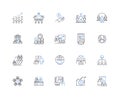 Consortium nerk line icons collection. Collaboration, Partnership, Nerk, Connectivity, Synergy, Alliance, Cohesion