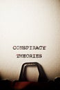 Conspiracy theories phrase Royalty Free Stock Photo