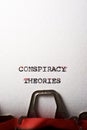 Conspiracy theories phrase Royalty Free Stock Photo