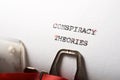 Conspiracy theories phrase Royalty Free Stock Photo