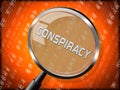 Conspiracy Theory Magnifier Representing American Collusion With Russians 3d Illustration