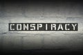 Conspiracy WORD RG Royalty Free Stock Photo