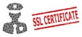 Constable Collage of Constable Icons and Grunge SSL Certificate Seal Stamp