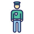 Constable, officer Isolated Vector icon which can easily modify or edit Royalty Free Stock Photo