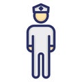 Constable, officer Isolated Vector icon which can easily modify or edit Royalty Free Stock Photo