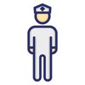 Constable, officer Isolated Vector icon which can easily modify or edit