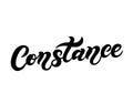 Constance. Woman`s name. Hand drawn lettering