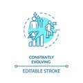 Constant evolving concept icon