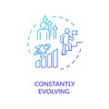 Constant evolving concept icon