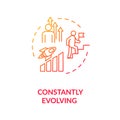 Constant evolving concept icon