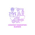 Constant innovation business purple gradient concept icon