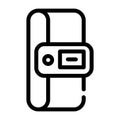 Constant temperature control sensor line icon vector illustration