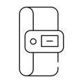 constant temperature control sensor line icon vector illustration