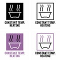 Constant Temperature Heating vector information sign