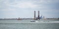 Constanta naval port in a summer day