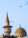 Constanta, Romania - 02.25.2021: Moscheea Carol I Mosque of Constanta- Minaret located in Constanta Romania