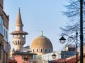 Constanta, Romania - 02.25.2021: Moscheea Carol I Mosque of Constanta- Minaret located in Constanta Romania Royalty Free Stock Photo