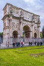 Constantine Arc Perspective View, Rome, Italy Royalty Free Stock Photo