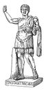 Constantine the Great, vintage illustration
