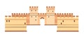 Constantinople walls vector icon. Istanbul landmarks, isolated