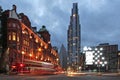 Old Street roundabout at dusk