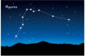 Constellation of Aquarius Royalty Free Stock Photo
