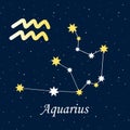 Constellation Aquarius zodiac horoscope astrology stars night il