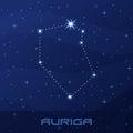 Constellation Auriga, Charioteer, night star sky Royalty Free Stock Photo