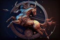the constellation of Bootes or the spearman. Astrology, space, universe, esoteric - Generative AI Royalty Free Stock Photo