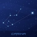 Constellation Carina, Keel, night star sky Royalty Free Stock Photo
