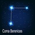 The constellation Coma Berenices star in the Royalty Free Stock Photo