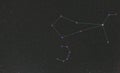 Constellation corona borealis and bootes in the endless expanse of the night sky